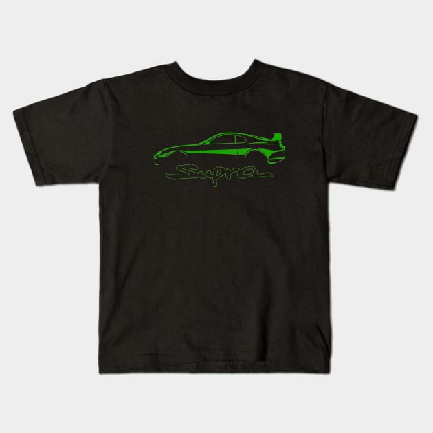 Toyota Green Supra MK4 Vintage Kids T-Shirt by lilynamaste